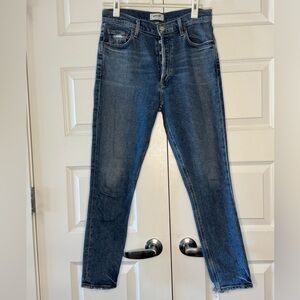 AGolde Nico High Rise Slim jeans.